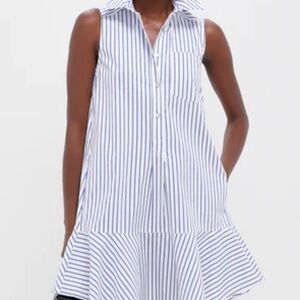 Blue Stripe Sleeveless Callahan Shirt Dress